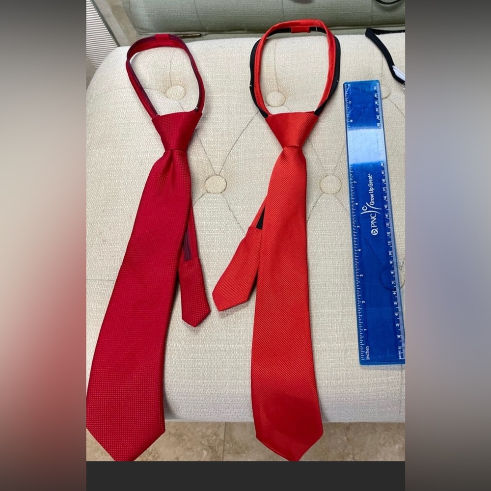2 Boys zip dress ties - for age 10-11